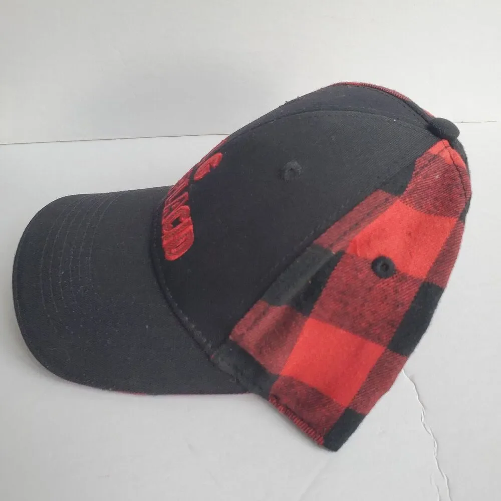 Lake Placid Baseball Hat Cap Red Black Plaid Triangle Sport Headwear One Size